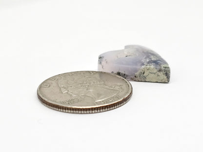 Moss agate heart cabochon