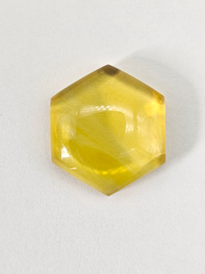 Amber Hexagon Cabochon