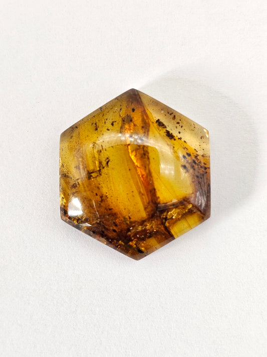 Amber Hexagon Cabochon