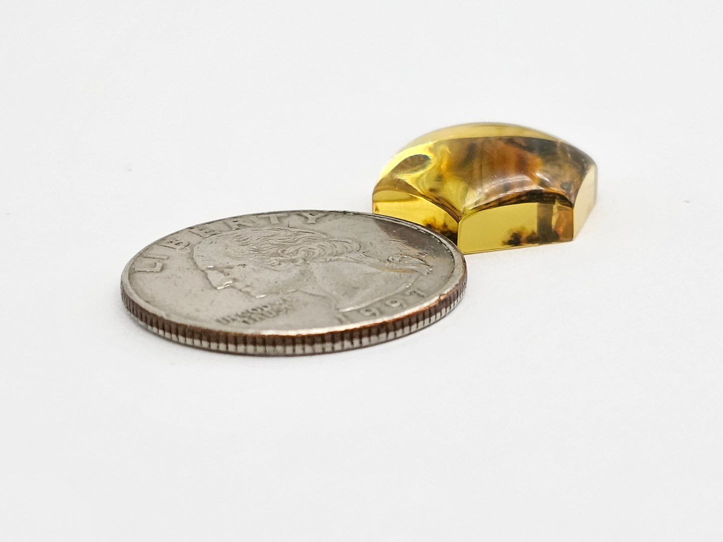 Amber Hexagon Cabochon