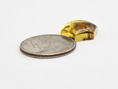 Amber Hexagon Cabochon