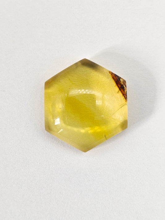 Amber Hexagon Cabochon