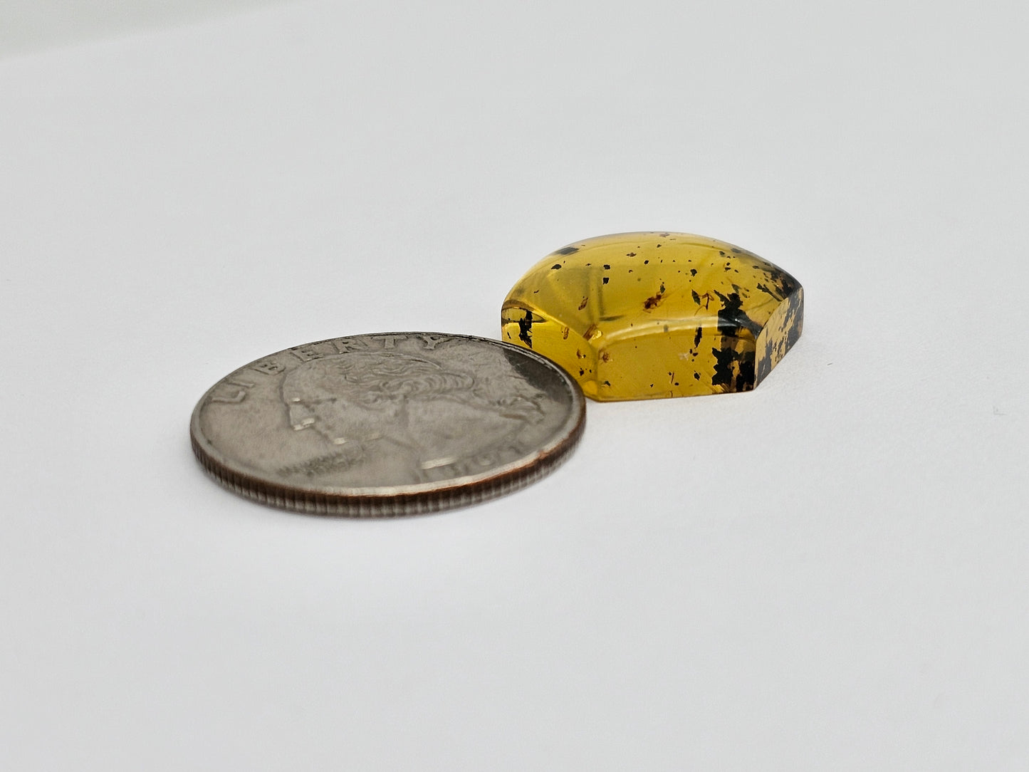 Amber Hexagon Cabochon