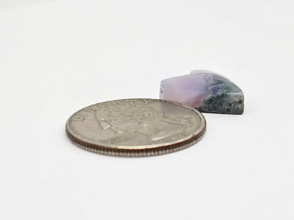 Moss agate heart cabochon