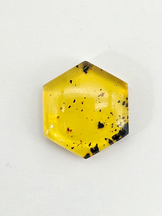 Amber Hexagon Cabochon