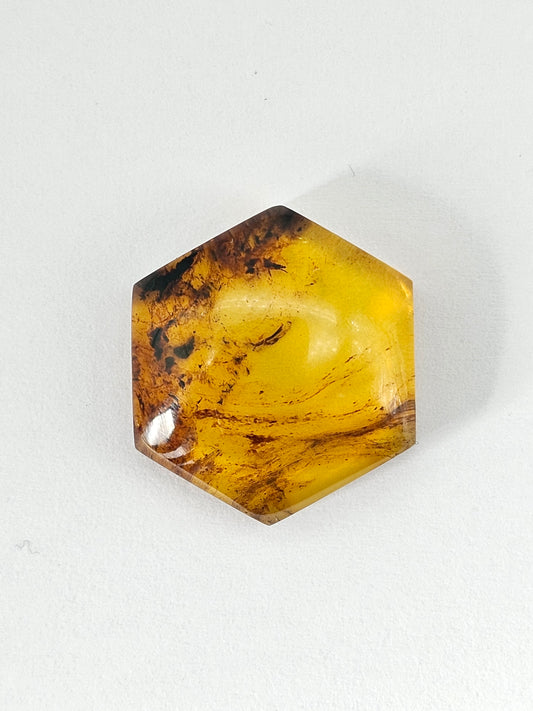 Amber Hexagon Cabochon