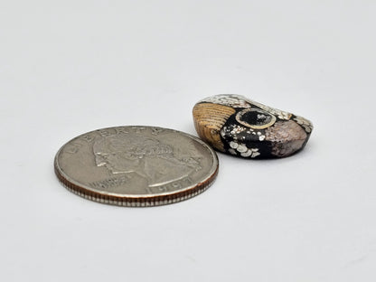 Snake skin agate moon cabochon