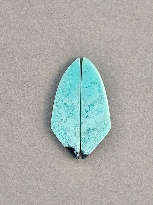 Chrysocolla Cabochon Pair