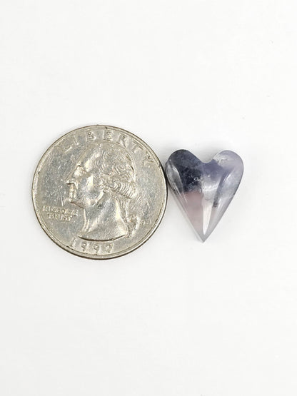 Moss agate heart cabochon