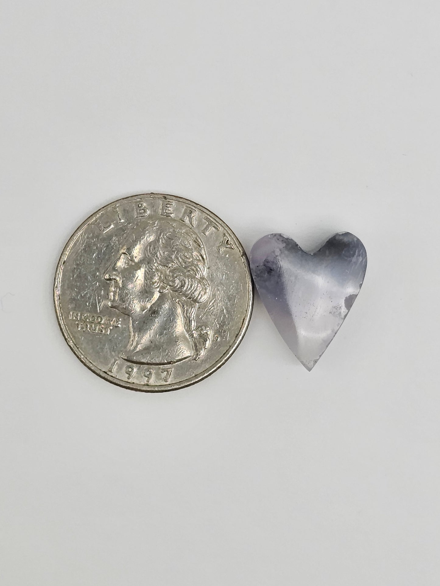 Moss agate heart cabochon