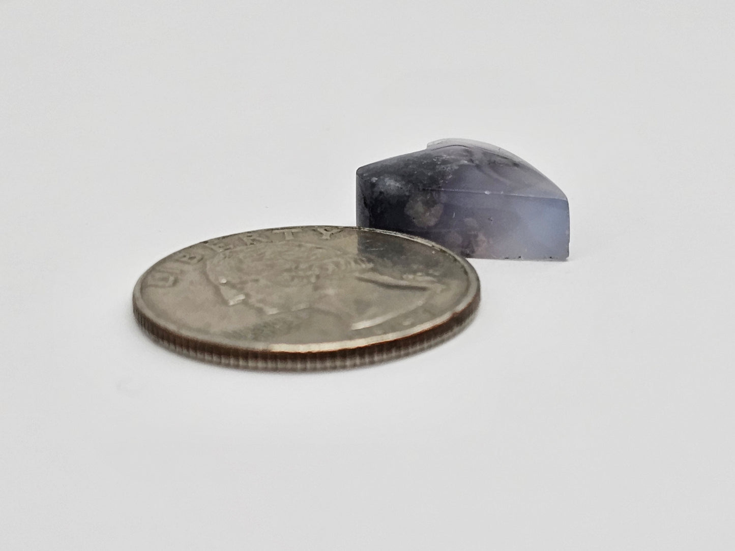 Moss agate heart cabochon