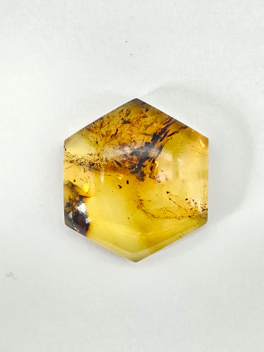 Amber Hexagon Cabochon