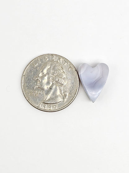 Moss agate heart cabochon