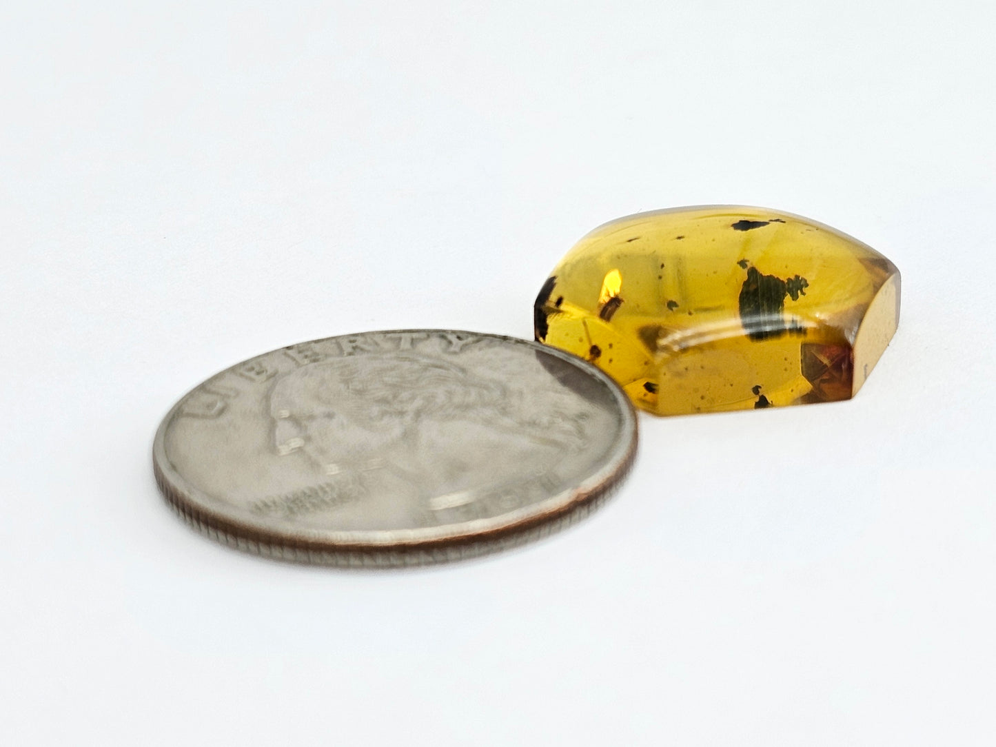 Amber Hexagon Cabochon