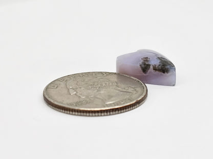 Moss agate heart cabochon
