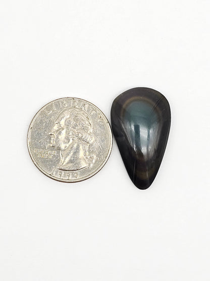 Rainbow obsidian Cabochon | Natural Mexican Obsidian for Silversmiths