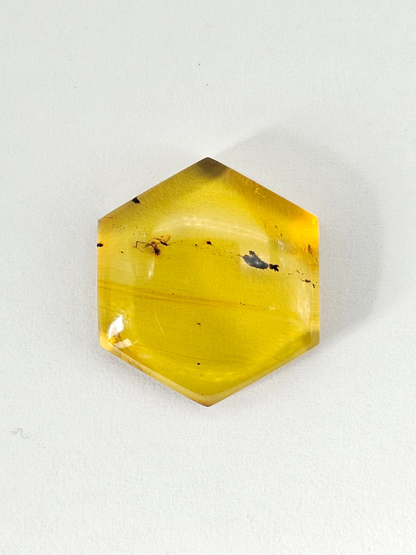 Amber Hexagon Cabochon