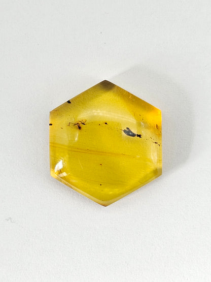 Amber Hexagon Cabochon