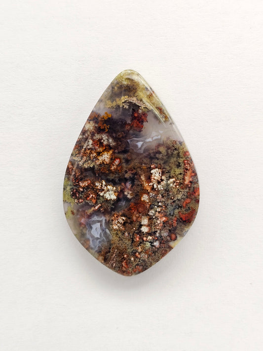 Moss agate cabochon
