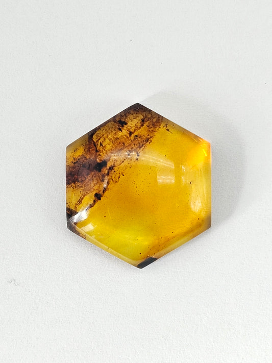 Amber Hexagon Cabochon