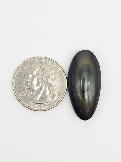 Rainbow obsidian Cabochon | Natural Mexican Obsidian for Silversmiths