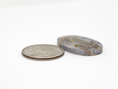Moss agate cabochon
