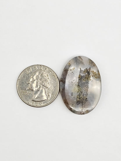 Moss agate cabochon