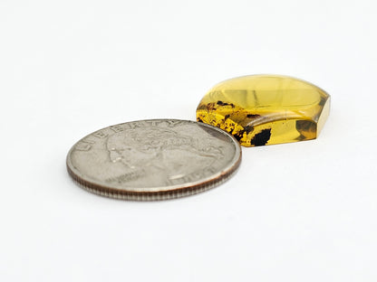 Amber Hexagon Cabochon
