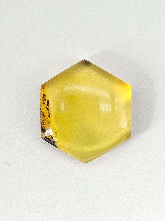 Amber Hexagon Cabochon