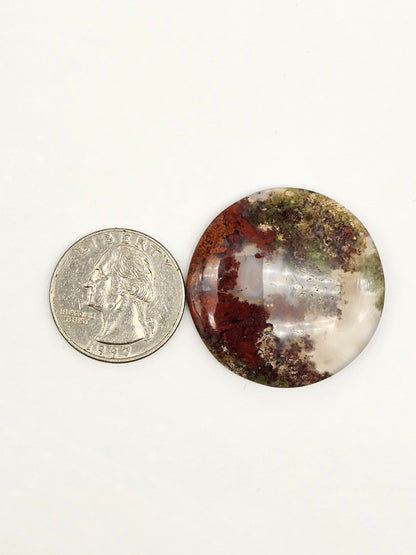 Moss agate cabochon