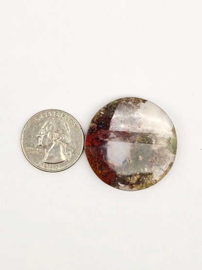 Moss agate cabochon