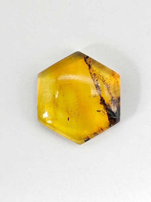 Amber Hexagon Cabochon