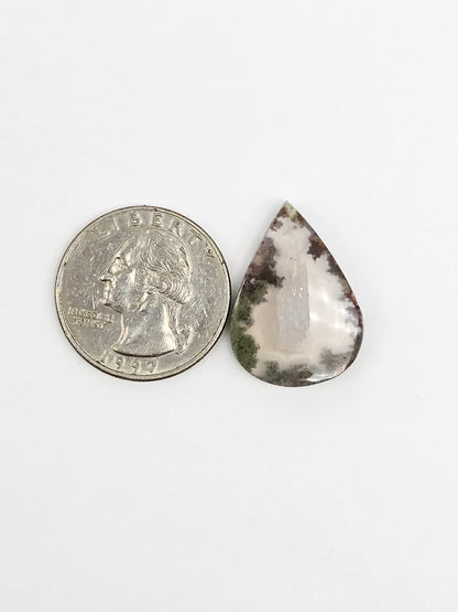 Moss agate cabochon