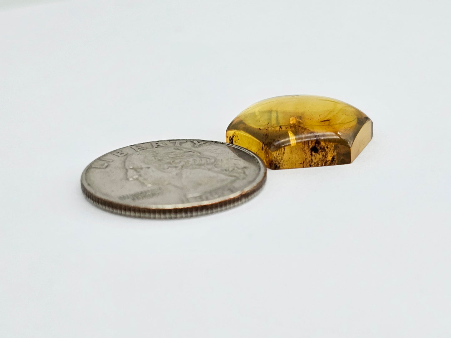 Amber Hexagon Cabochon