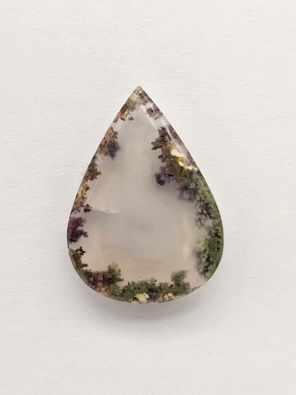 Moss agate cabochon
