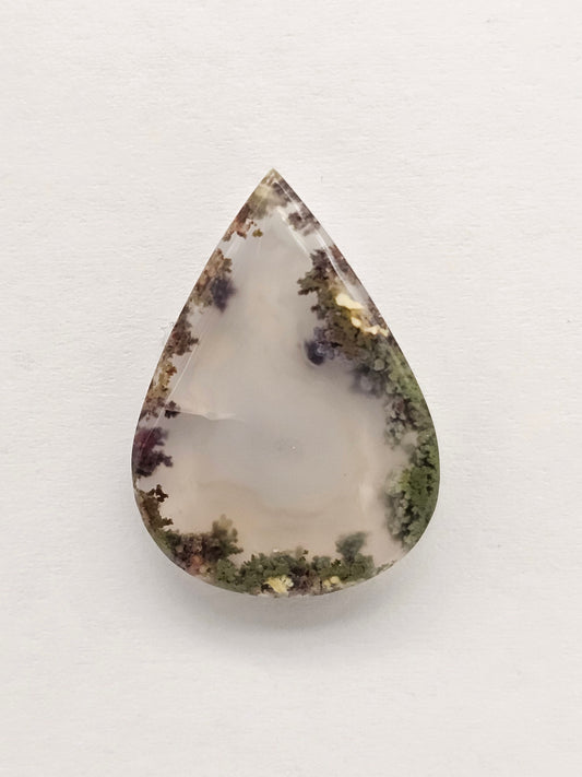 Moss agate cabochon