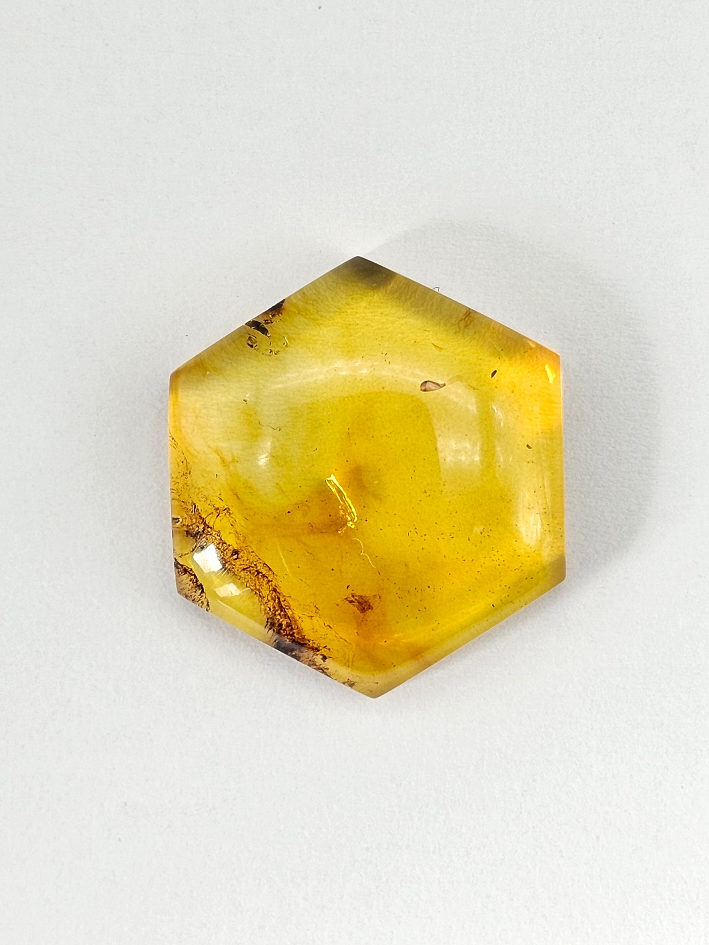 Amber Hexagon Cabochon
