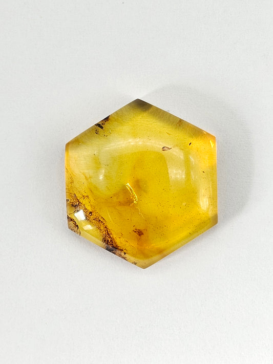 Amber Hexagon Cabochon