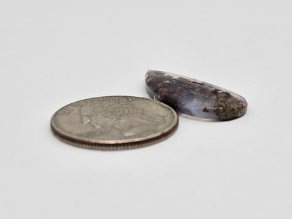 Moss agate cabochon