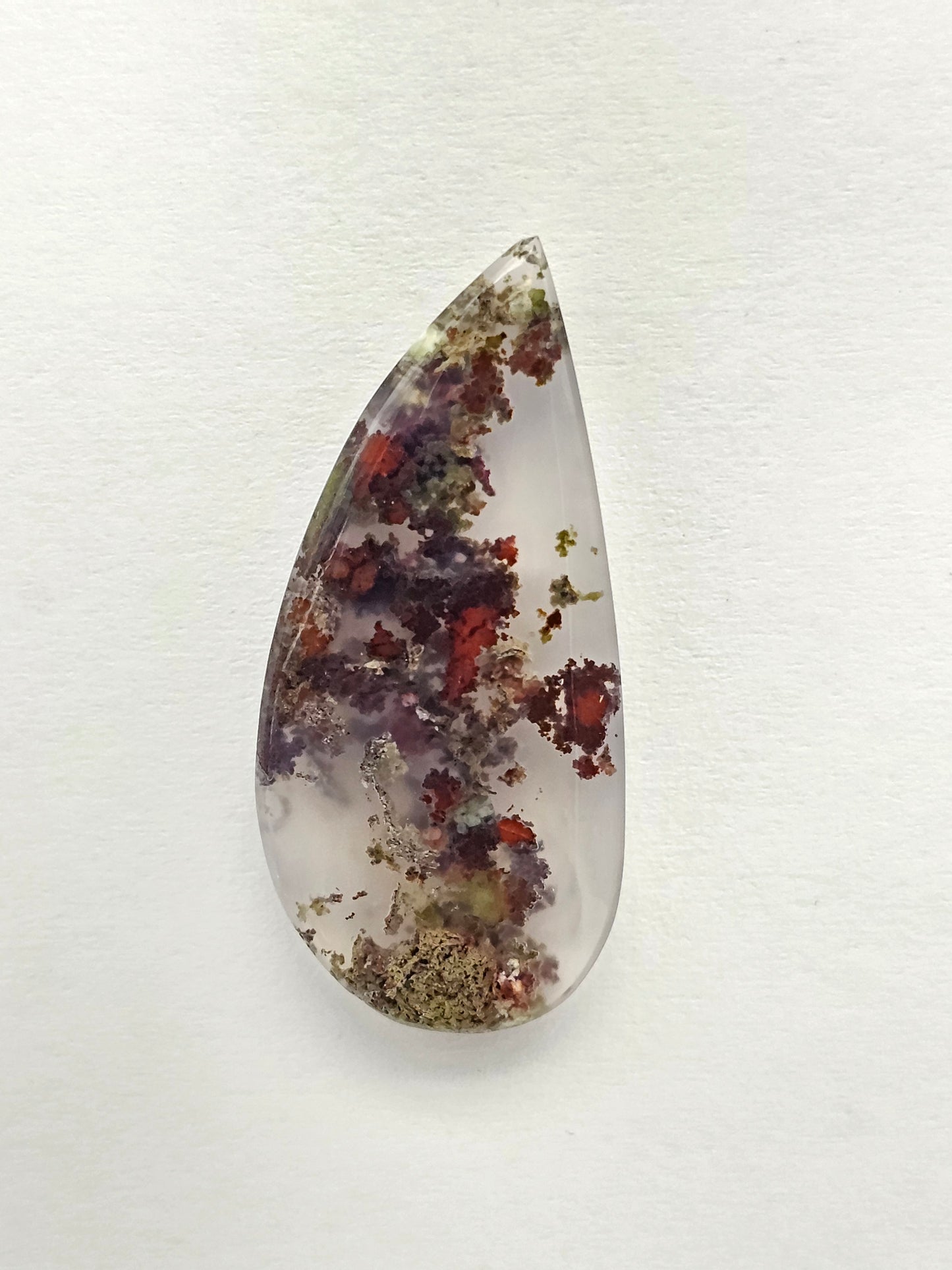 Moss agate cabochon