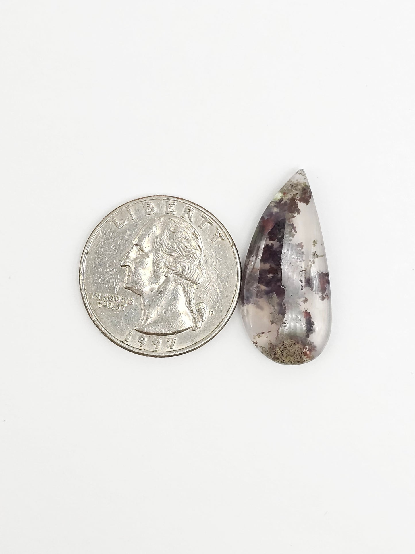 Moss agate cabochon