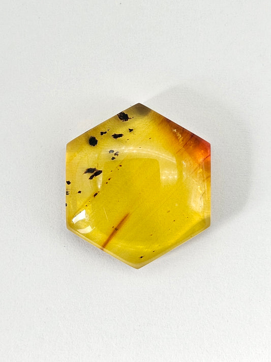 Amber Hexagon Cabochon