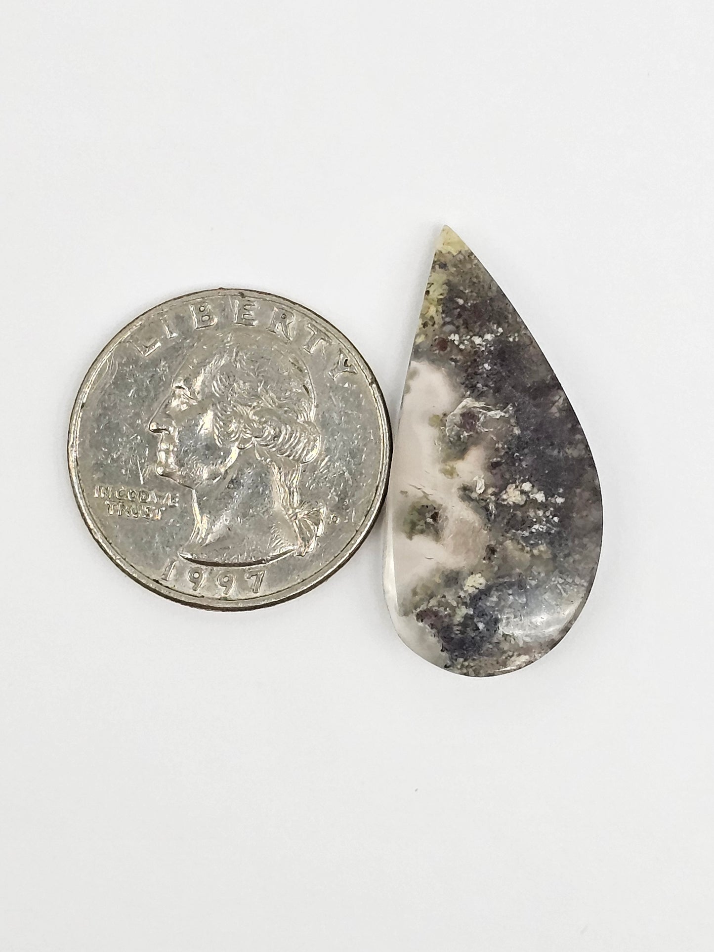 Moss agate cabochon