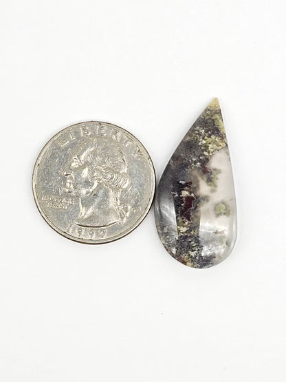 Moss agate cabochon