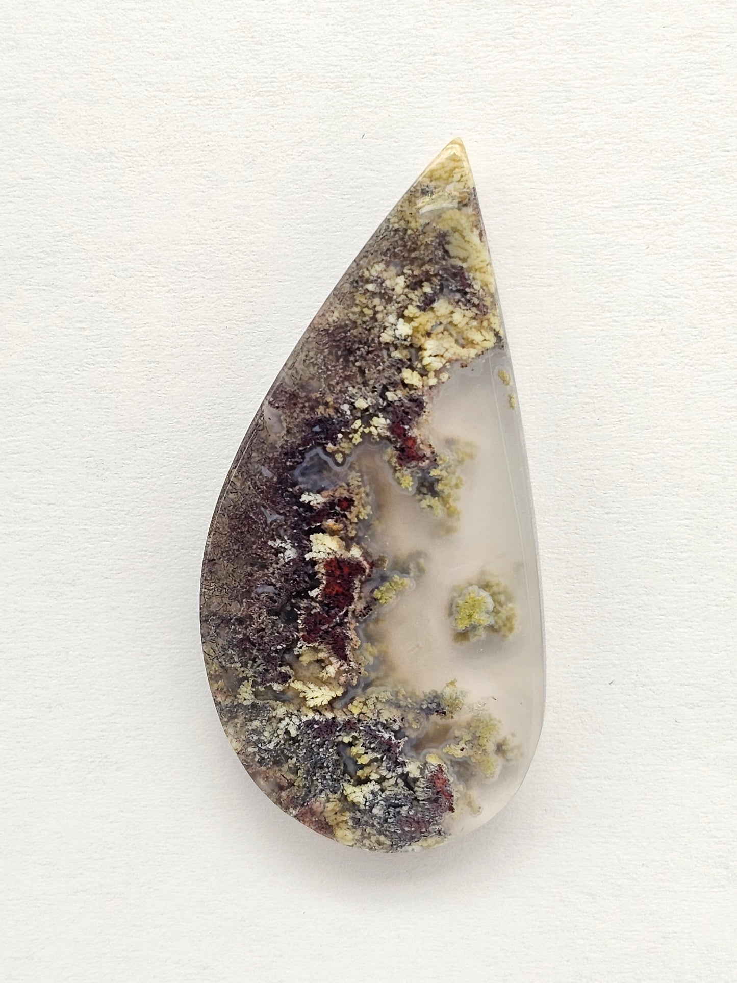 Moss agate cabochon