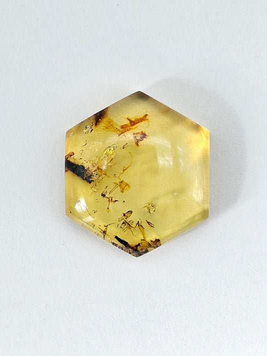 Amber Hexagon Cabochon