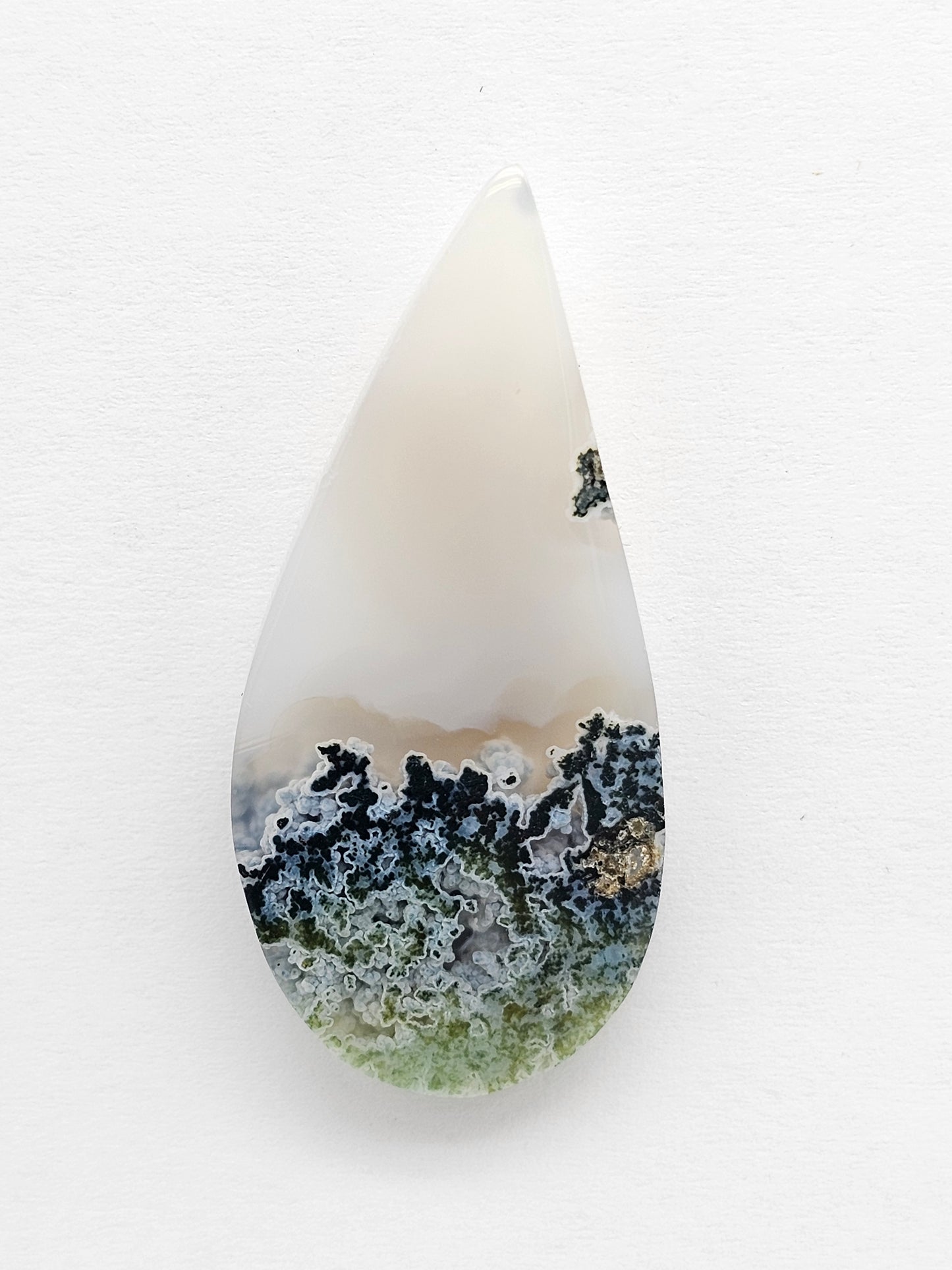 Moss agate cabochon