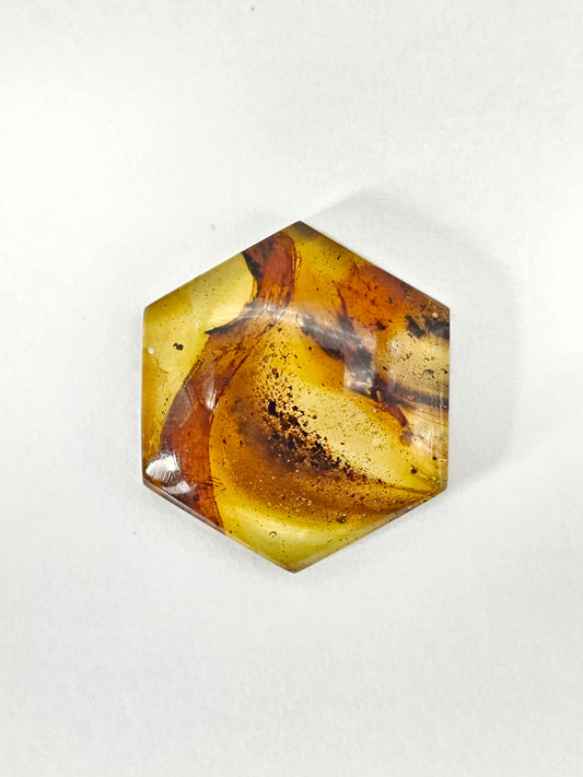 Amber Hexagon Cabochon