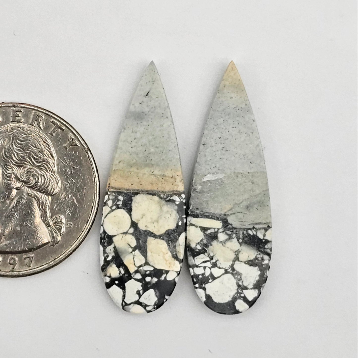 Maligano Jasper cabochon pair