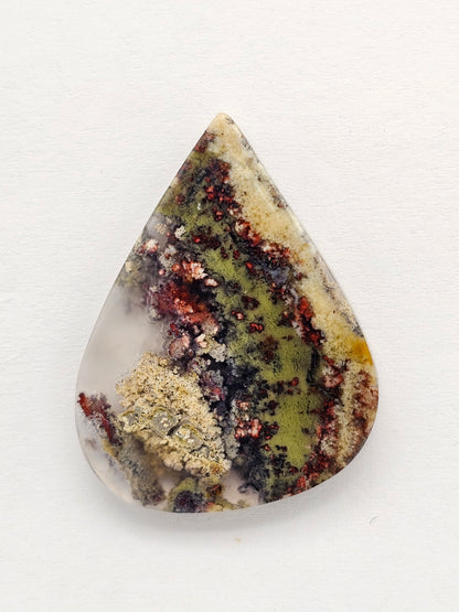 Moss agate cabochon